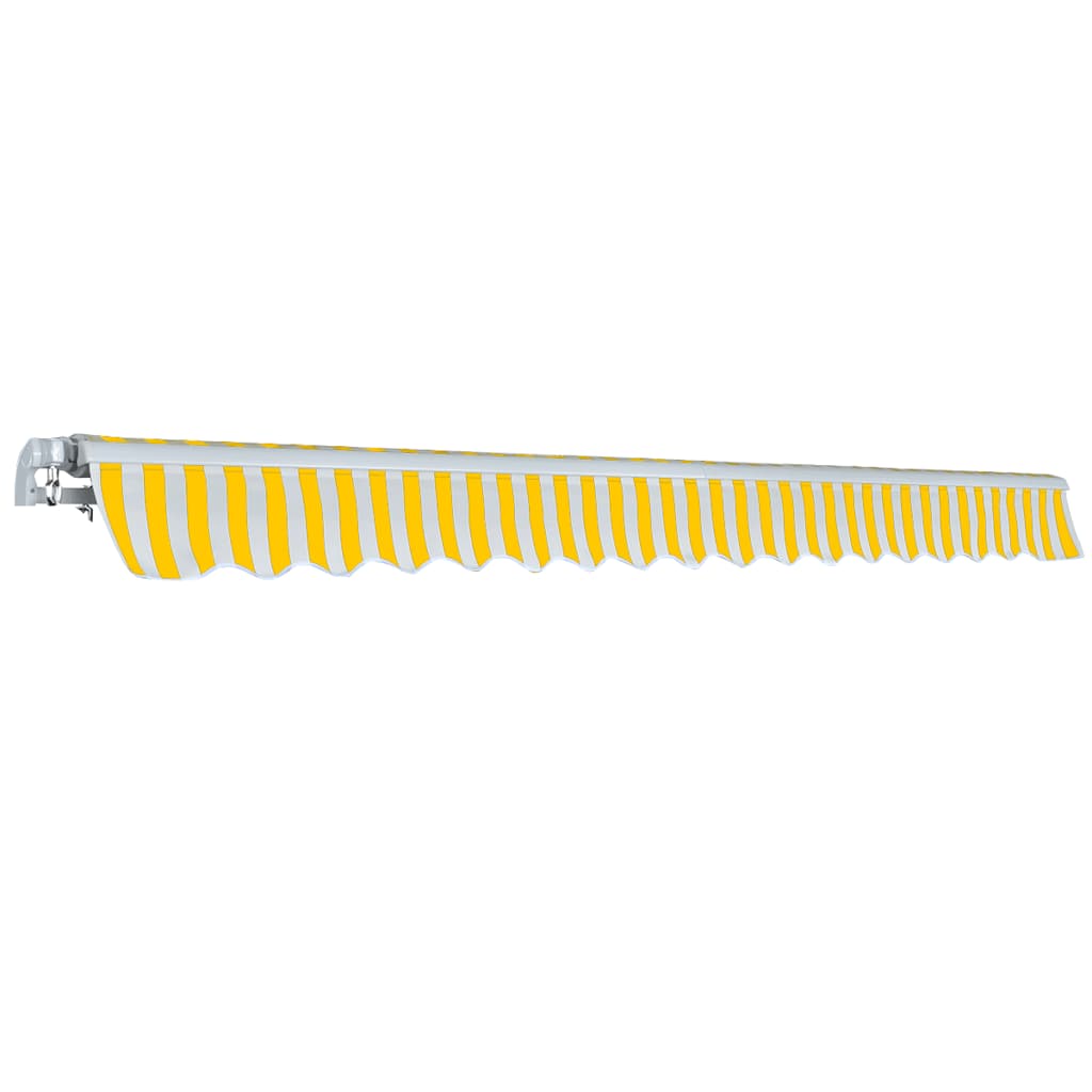 Toldo dobrável manual 400 cm amarelo/branco