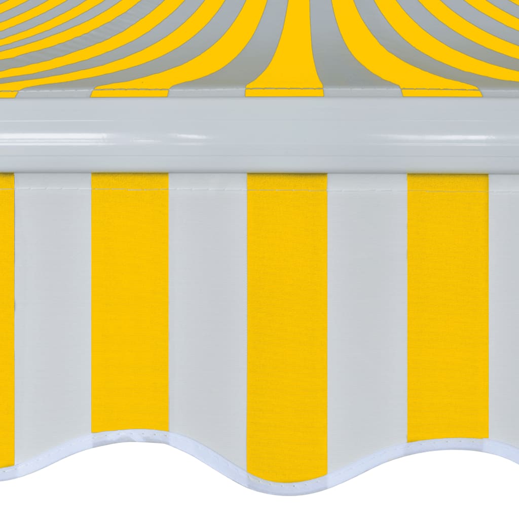 Toldo dobrável manual 400 cm amarelo/branco