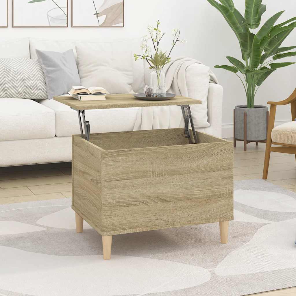 Mesa de centro 60x44,5x45 cm derivados madeira carvalho sonoma