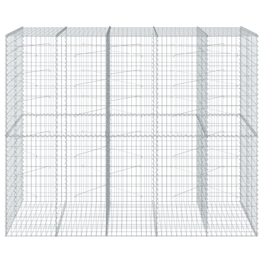 Cesto gabião com cobertura 250x100x200 cm ferro galvanizado