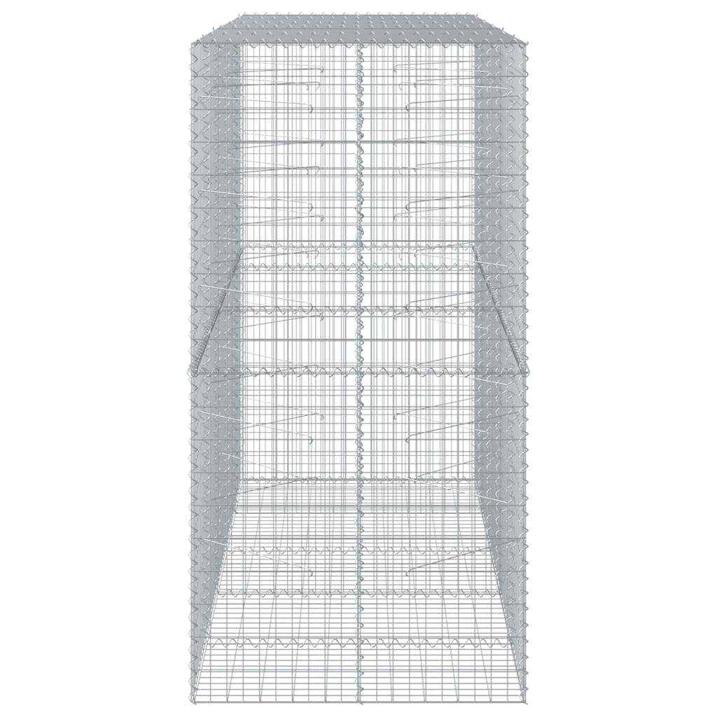 Cesto gabião com cobertura 250x100x200 cm ferro galvanizado