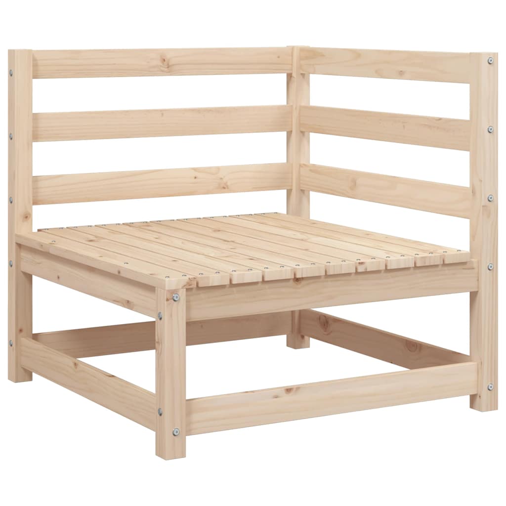 11 Pcs conjunto sofás de jardim madeira de pinho maciça