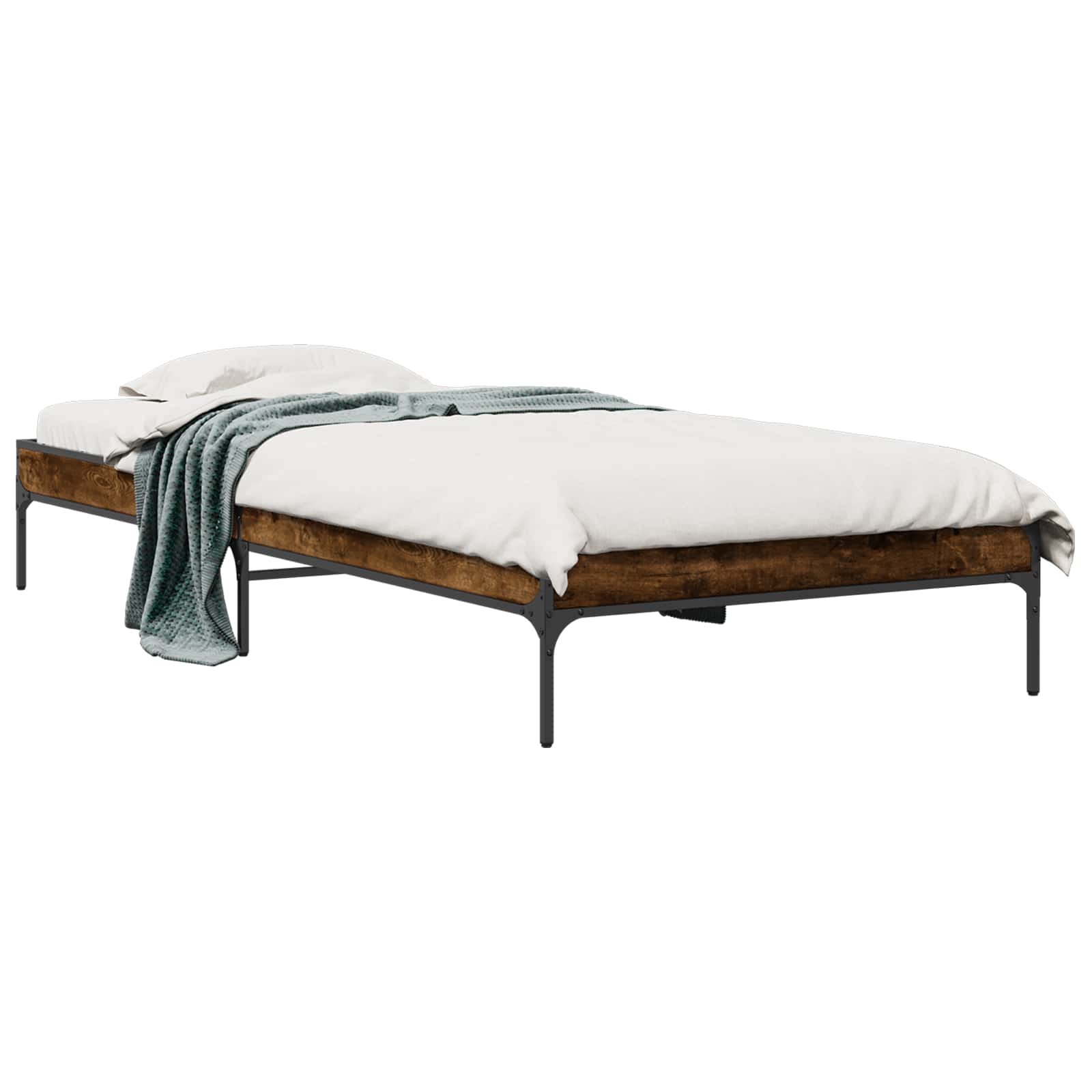 Estrutura da cama carvalho fumê 80 x 200 cm