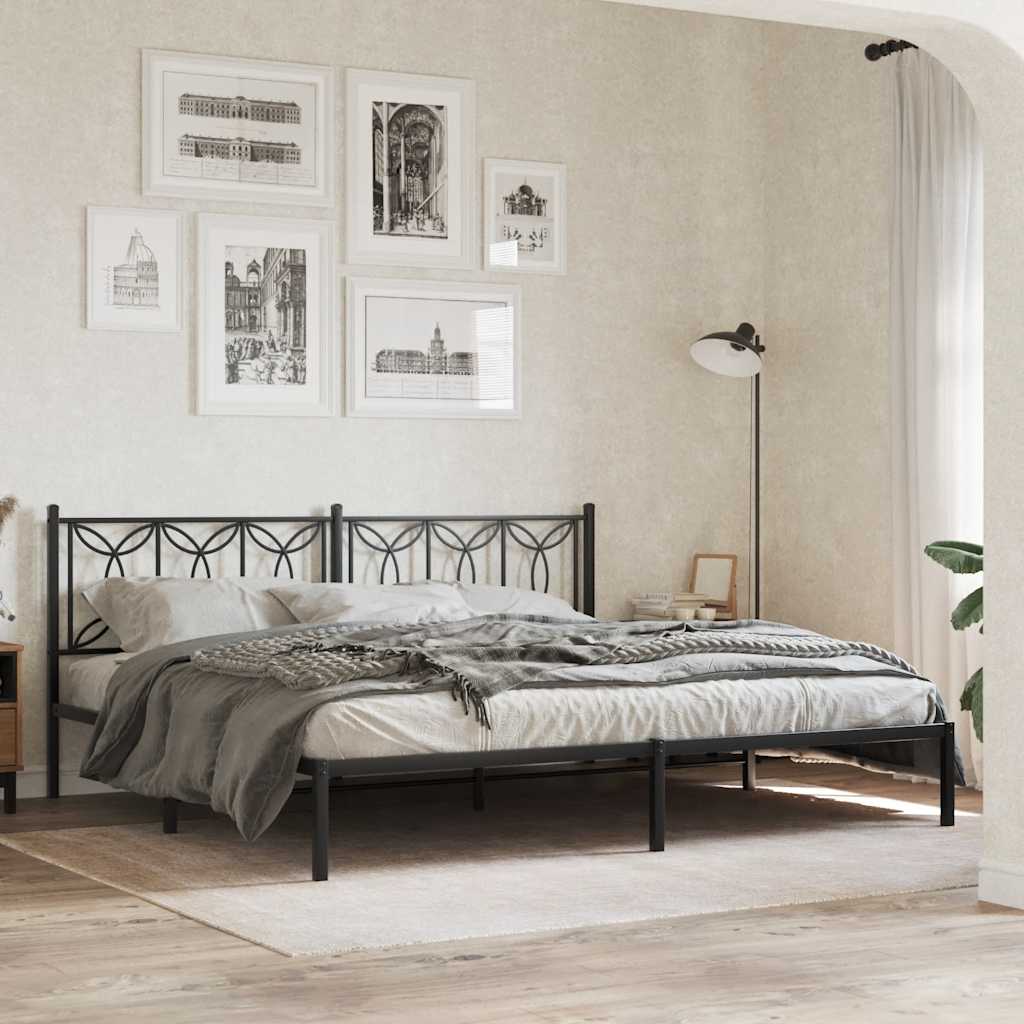 Cabeceira de substituição 193 cm metal preto