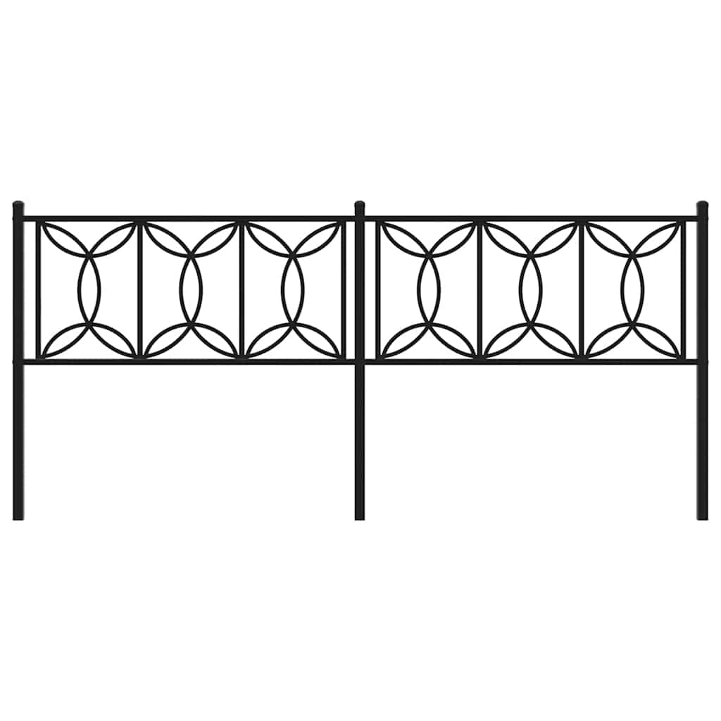 Cabeceira de substituição 193 cm metal preto