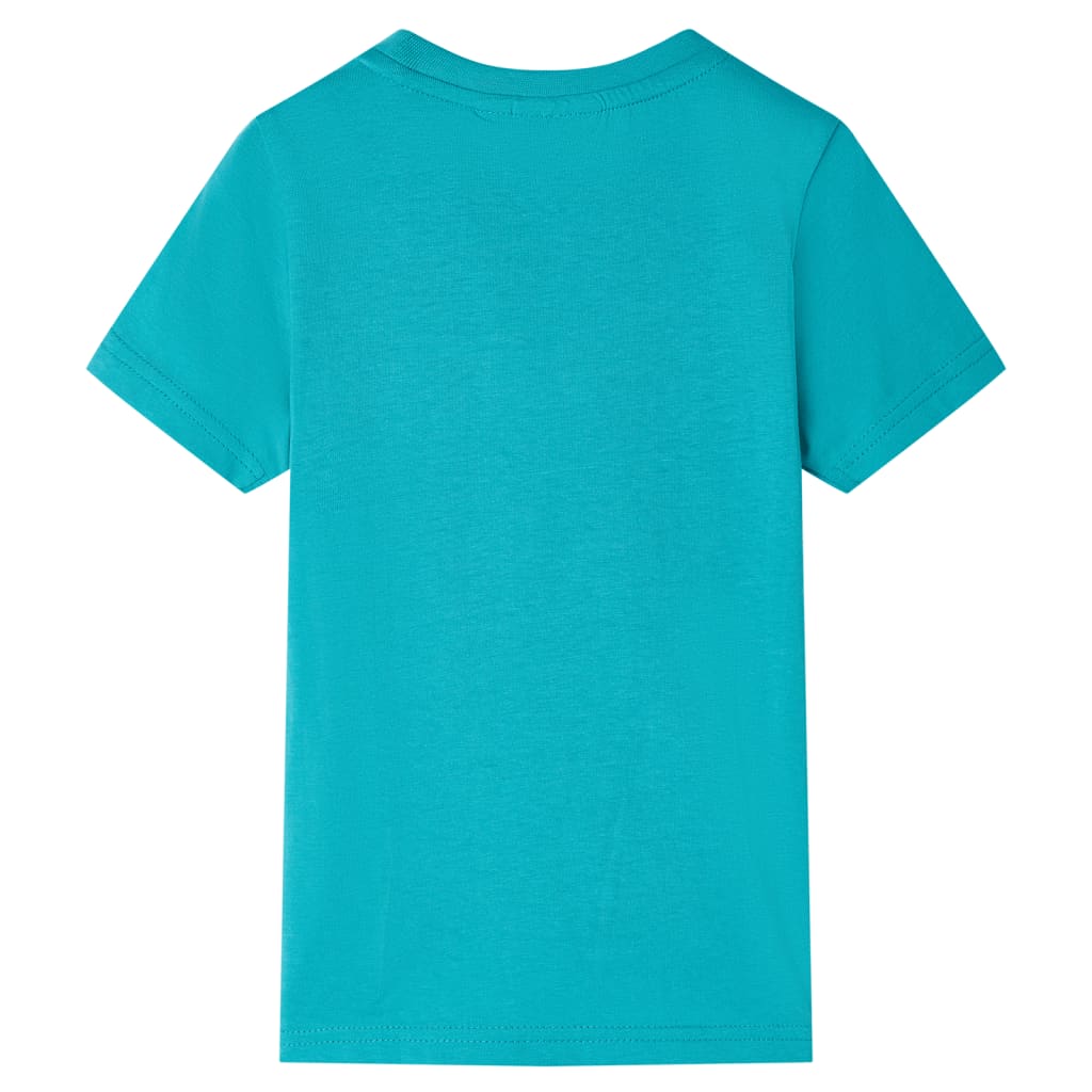 T-shirt infantil com mangas curtas menta-escuro 128