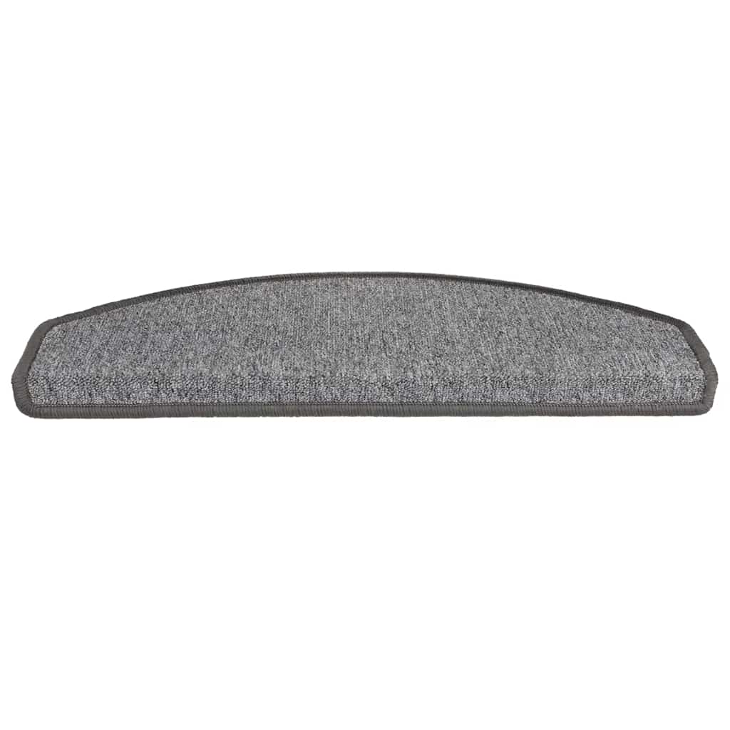 Tapetes de escada 20 peças 65x24x4 cm cinza escuro semicircular grande