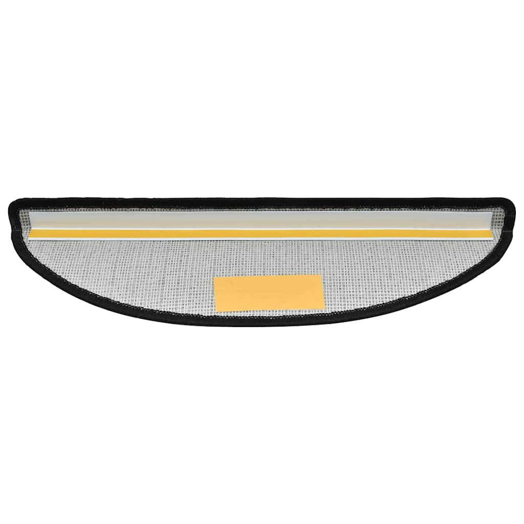 Tapetes de escada 20 peças 65x24x4 cm cinza escuro semicircular grande