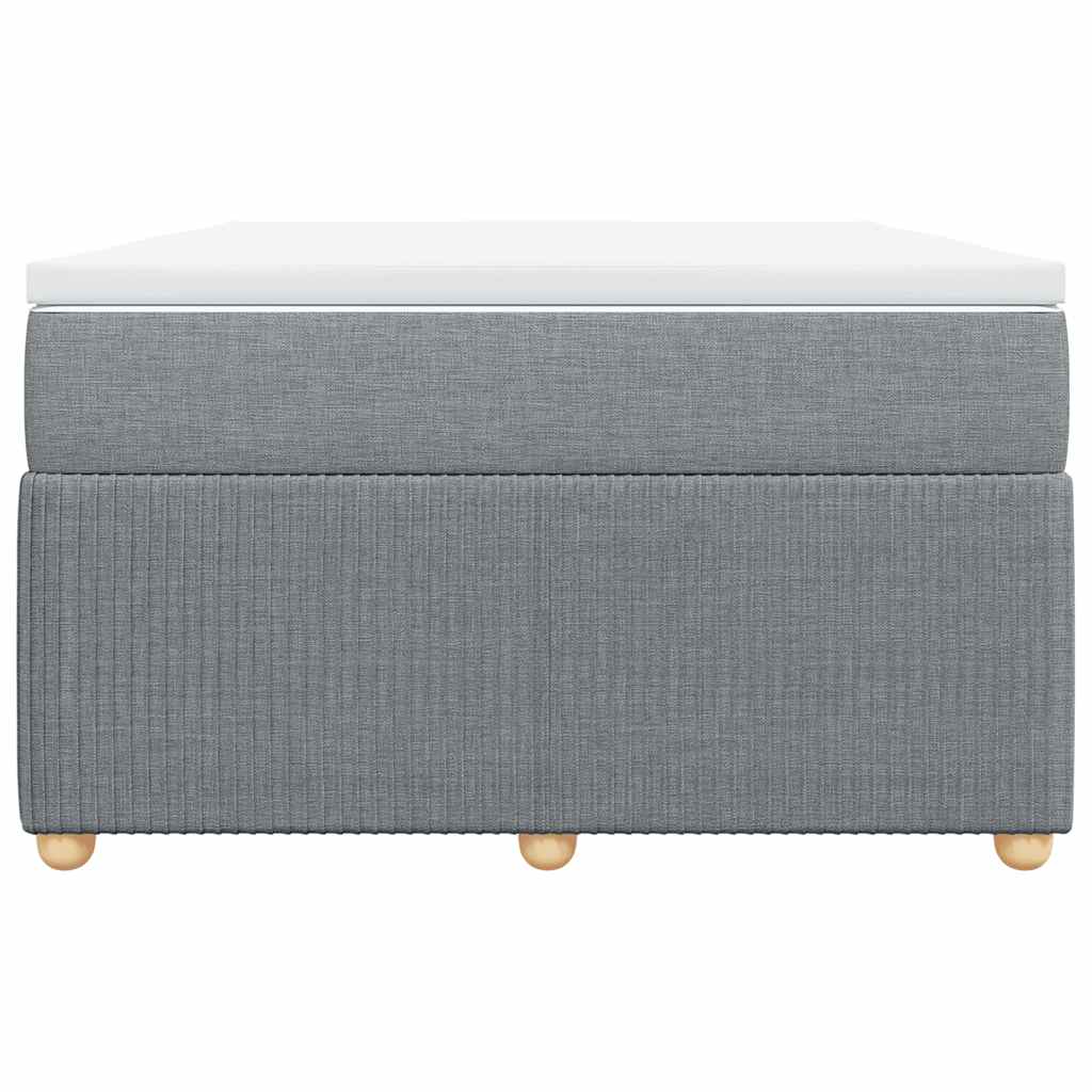 Cama com molas/colchão 120x200 cm tecido cinza-claro