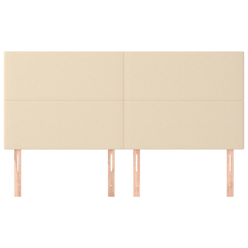 Cabeceira creme 180x5x118/128 cm tecido