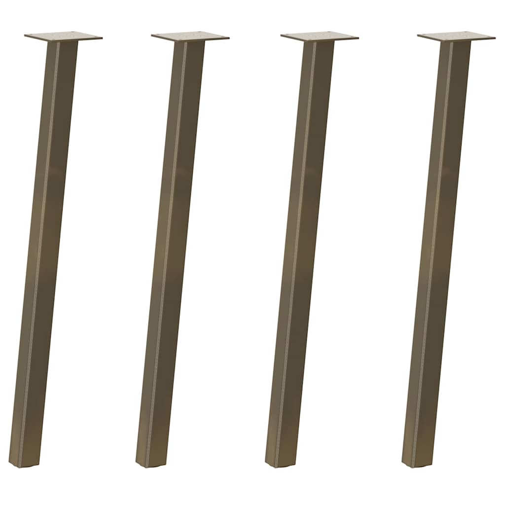 Pés de mesa de console 4 peças aço natural 72 cm aço