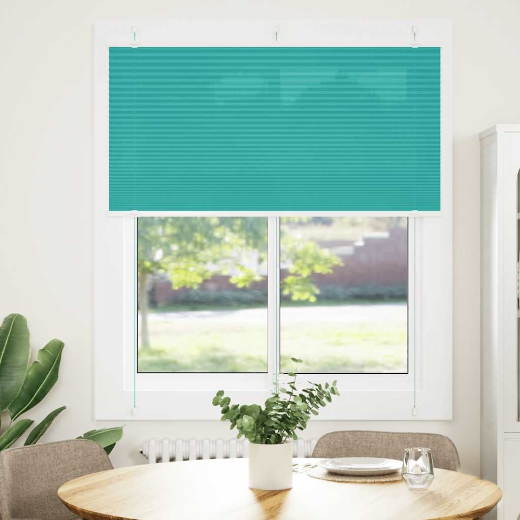 Plissado cego gasolina verde 120x100 cm largura tecido 119,4 cm