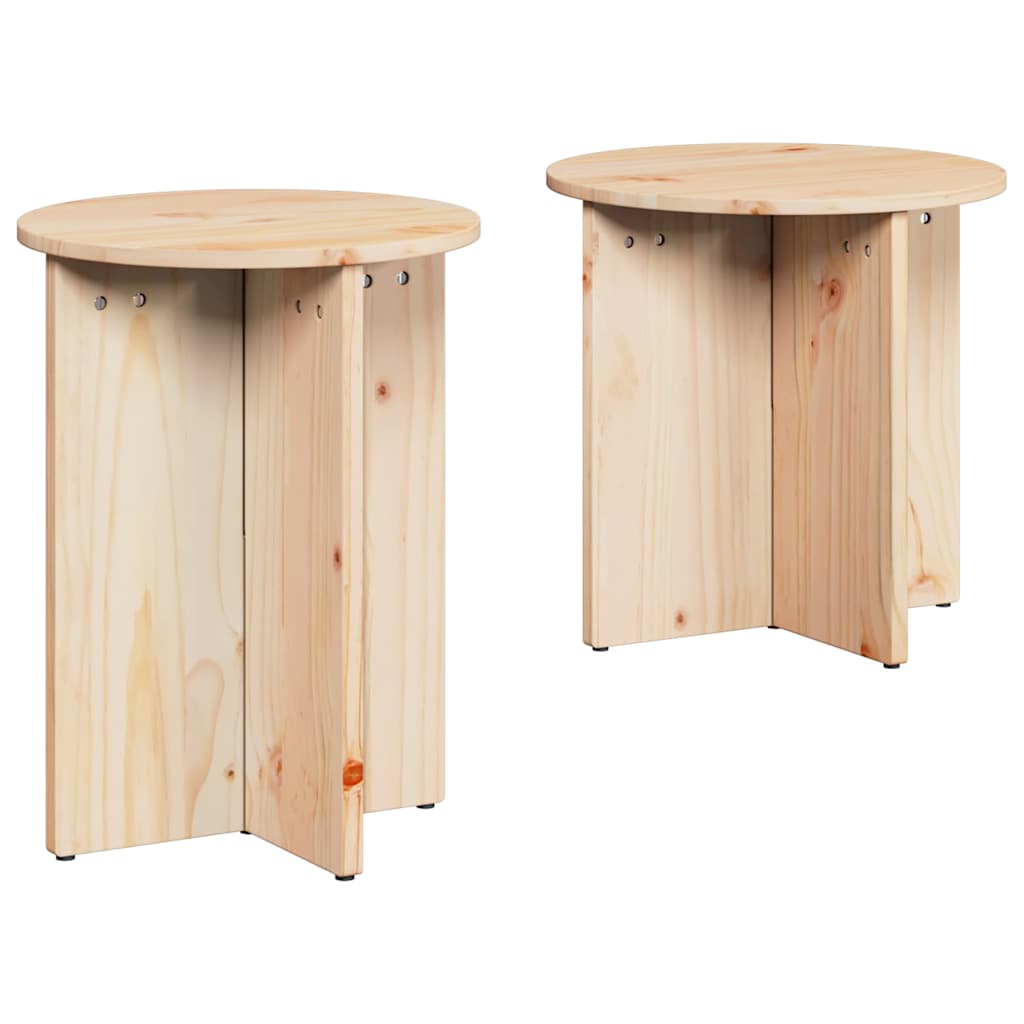 Mesa de centro 2 unid. natural 41,5 x 41,5 x 46 cm
