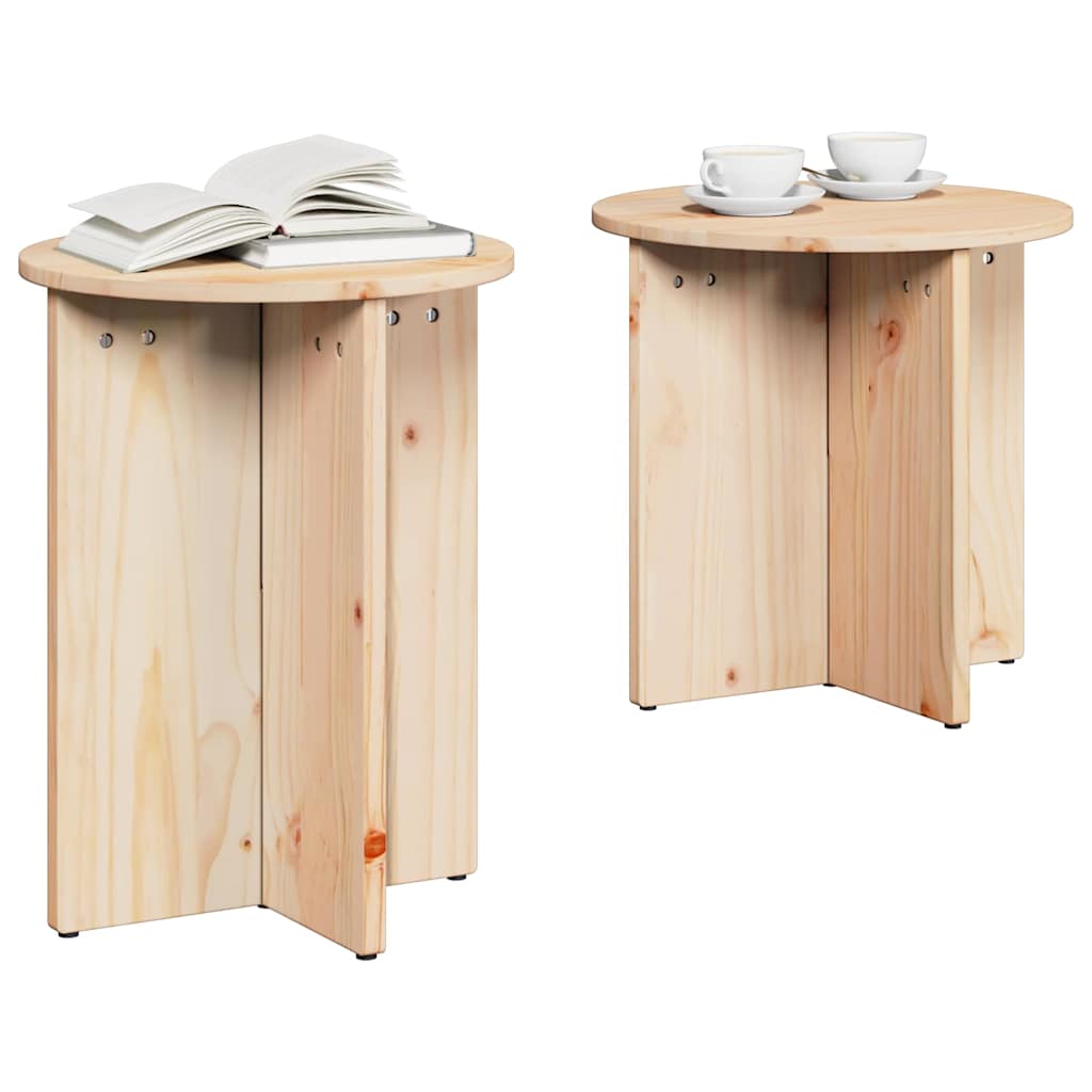 Mesa de centro 2 unid. natural 41,5 x 41,5 x 46 cm