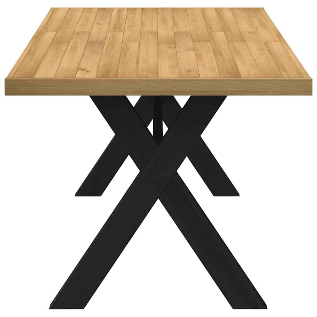 Mesa de jantar noain pernas em forma x 160x90x75cm pinho maciço
