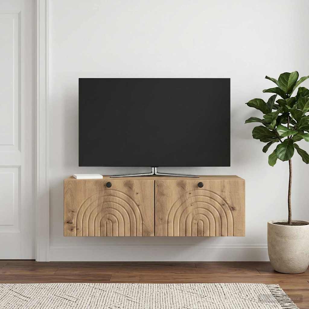 Gabinete de TV de parede 99 x 41 x 30 cm carvalho arttisan