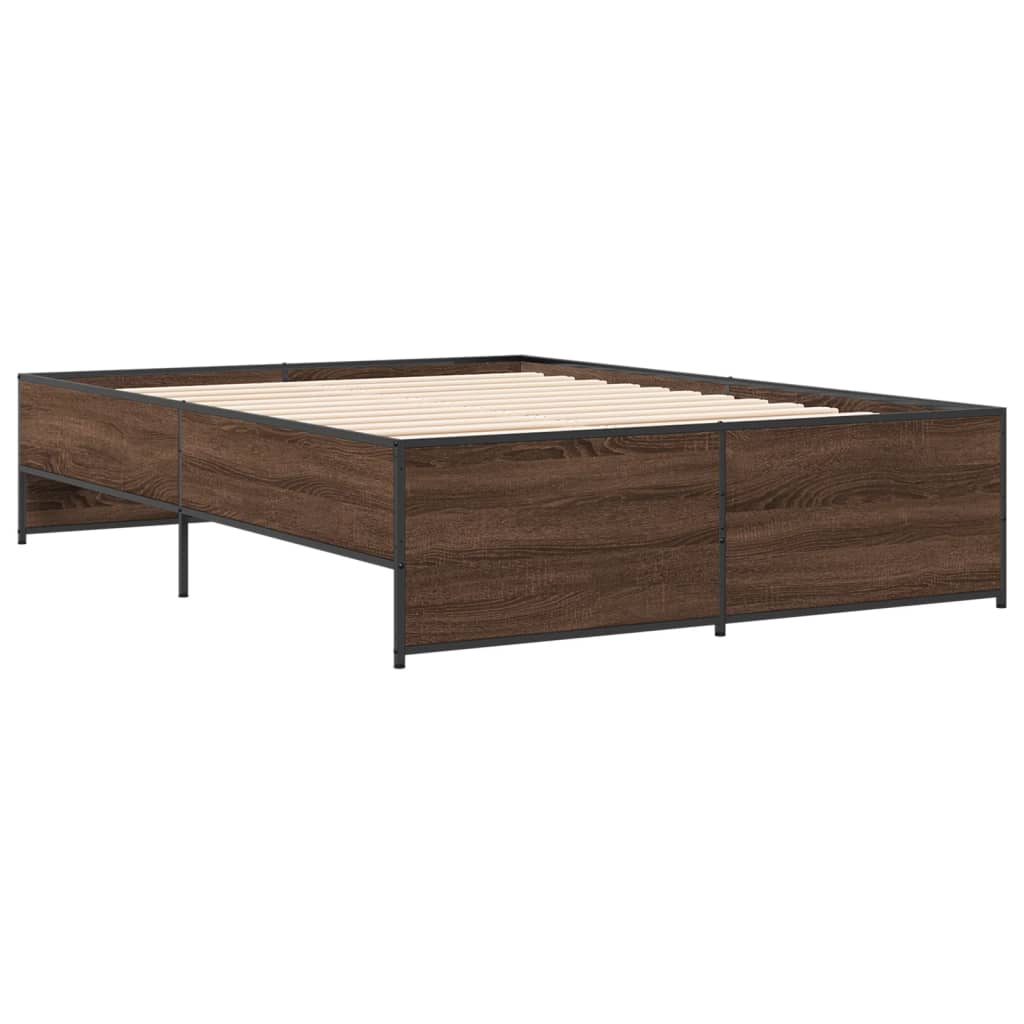 Estrutura de cama 140x190cm derivados madeira/metal