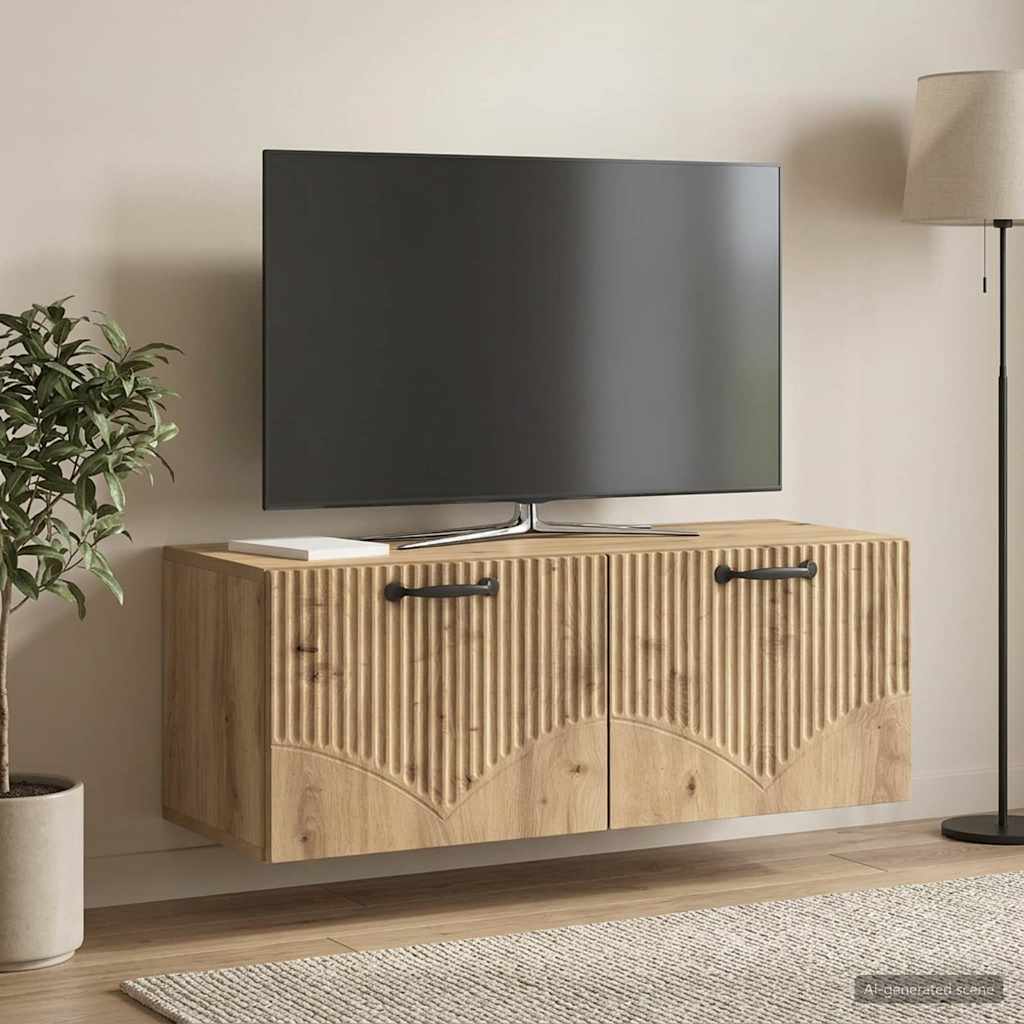 Gabinete de TV de parede 78,5 x 31 x 30 cm carvalho arttisan