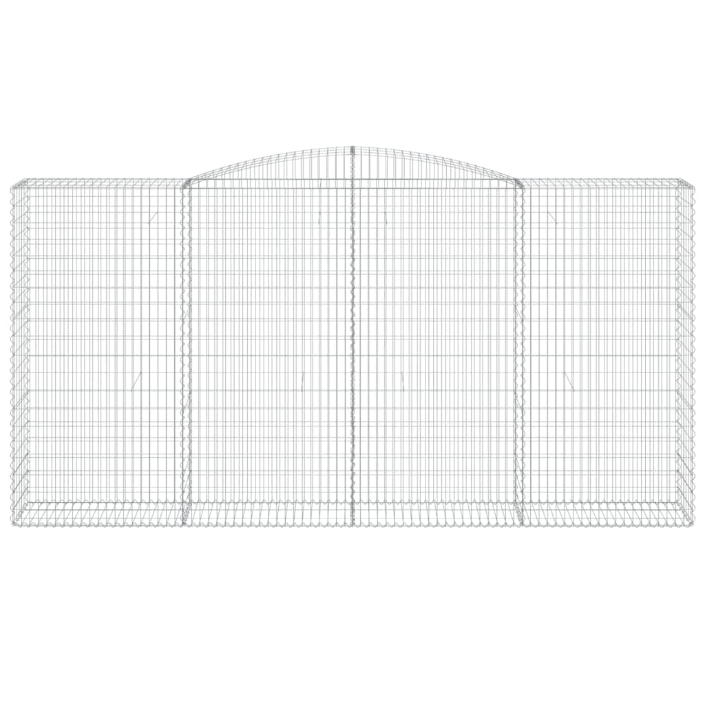 Cestos gabião arqueados 4pcs 400x50x200/220cm ferro galvanizado