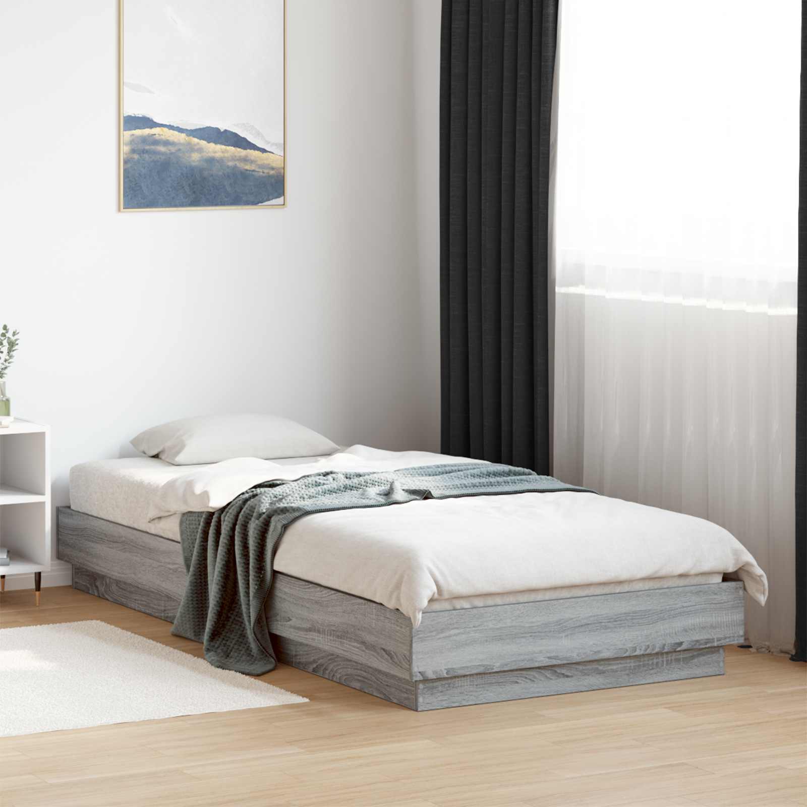 Estrado de cama sonoma cinzento 80 x 200 cm