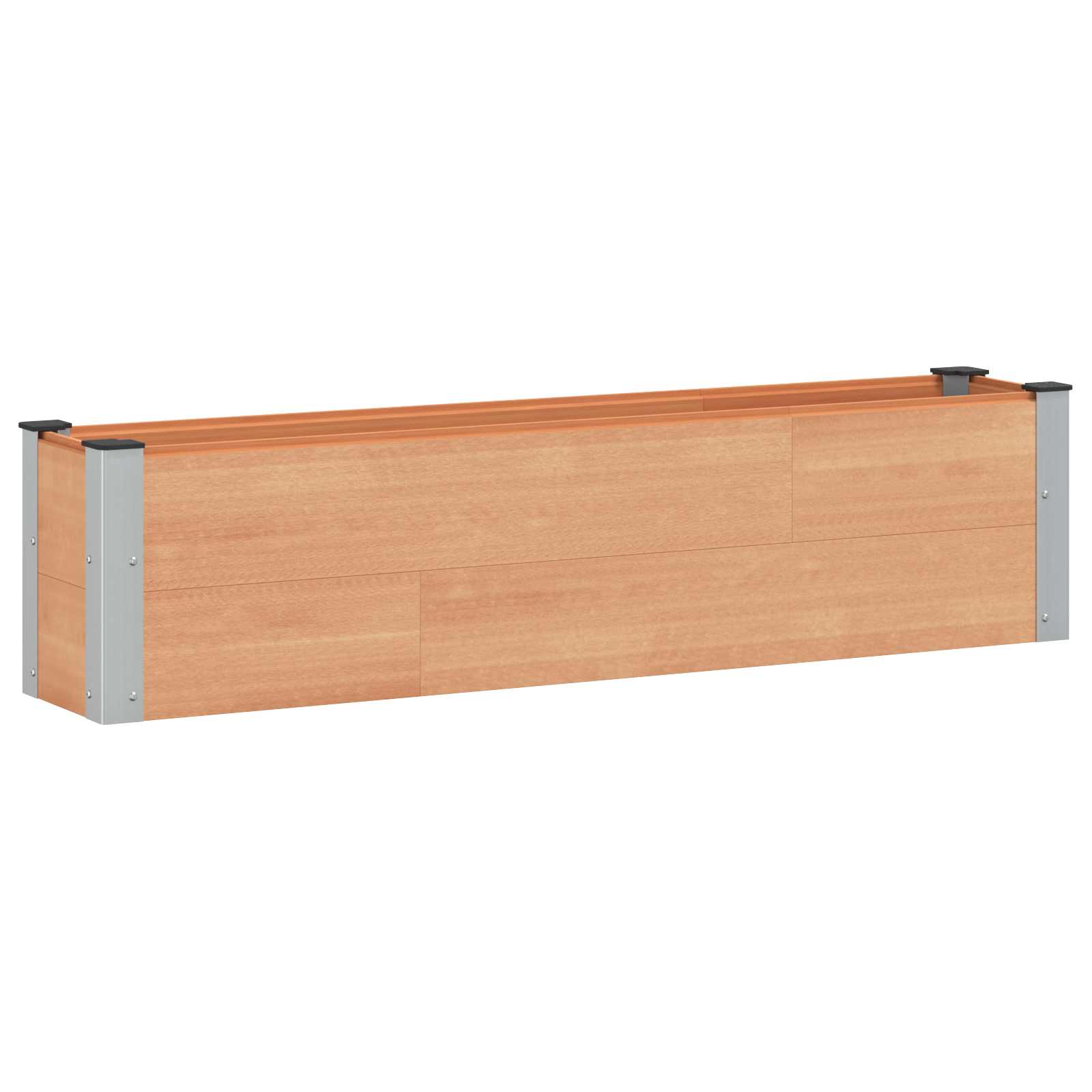 Canteiro de jardim elevado castanho 150 x 30 x 36 cm