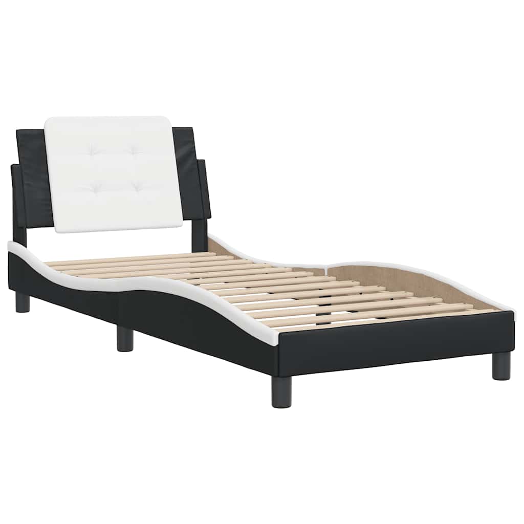 Estrutura de cama sem colchão zadar couro artificial 90x190cm