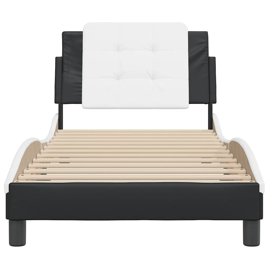 Estrutura de cama sem colchão zadar couro artificial 90x190cm