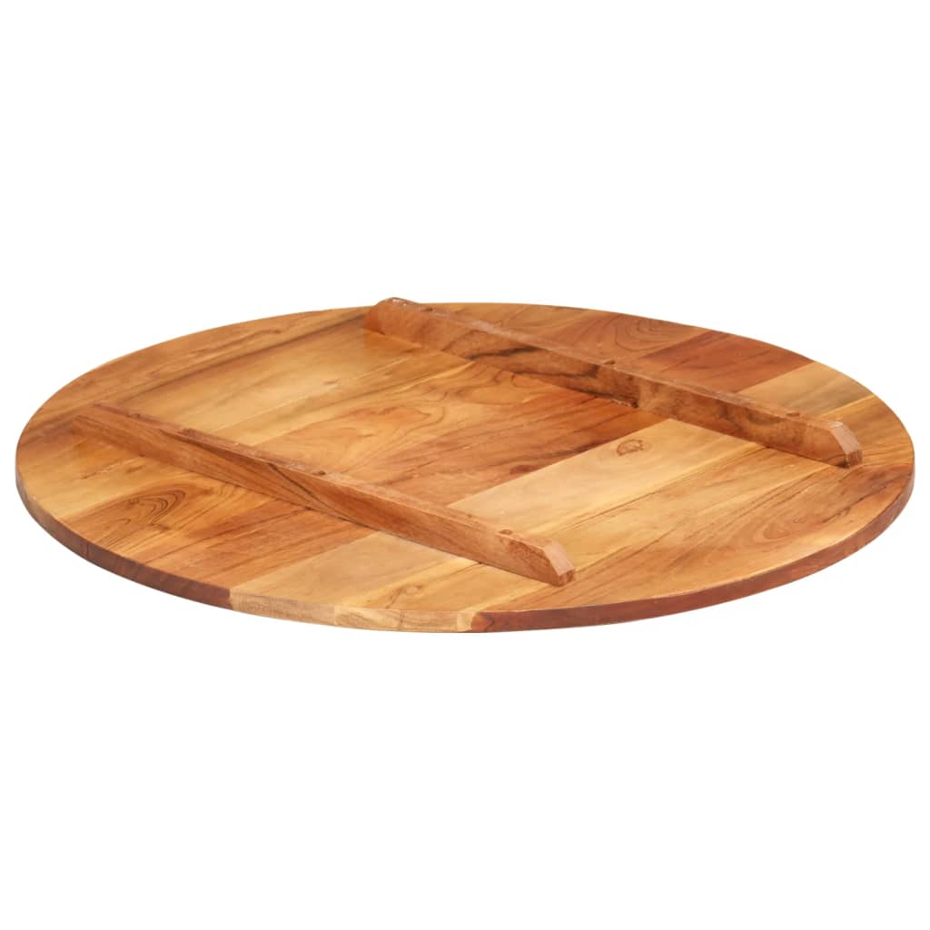 Tampo de mesa redondo madeira de acácia maciça 15-16 mm 60 cm