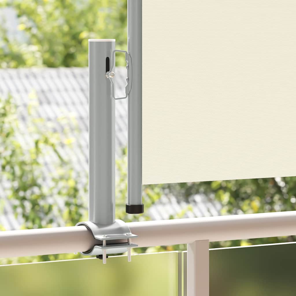 Toldo lateral retrátil para pátio 60x300 cm creme