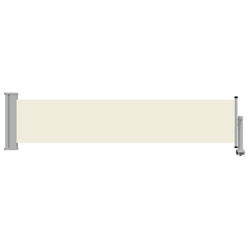 Toldo lateral retrátil para pátio 60x300 cm creme