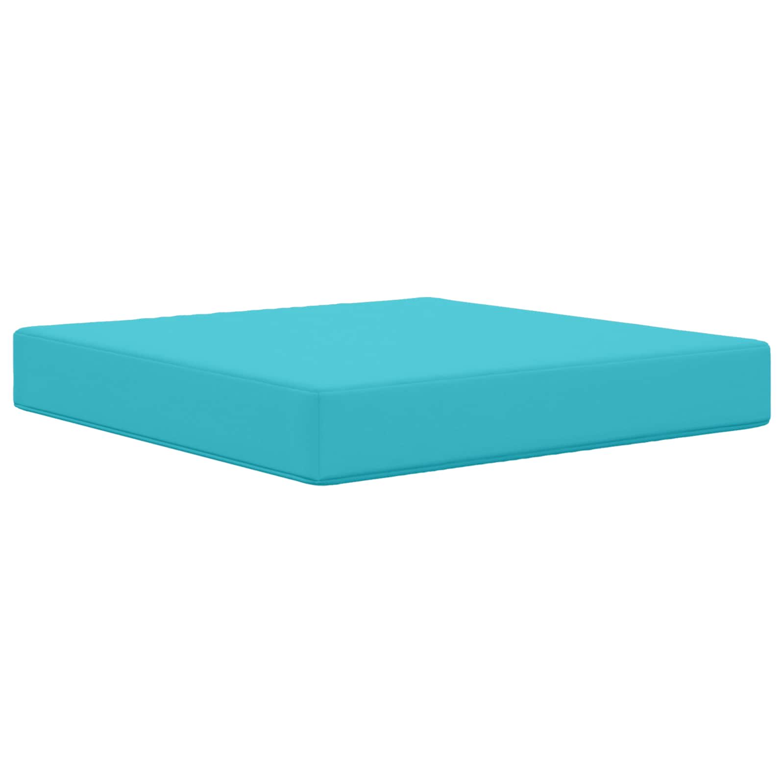 Almofada para sofá externo poliéster turquesa 60 x 60 x 8 cm