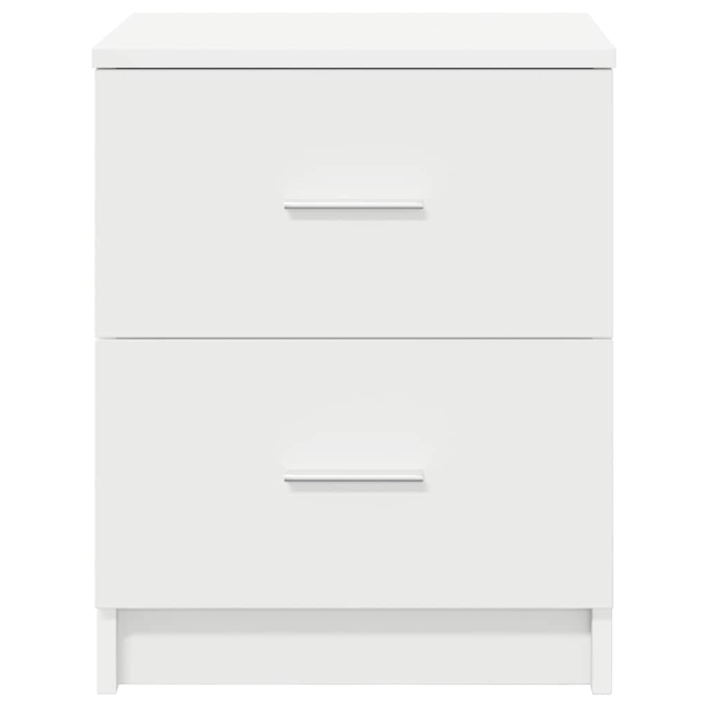 Mesas de cabeceira 2 pcs com 2 gavetas 40x36x50 cm branco
