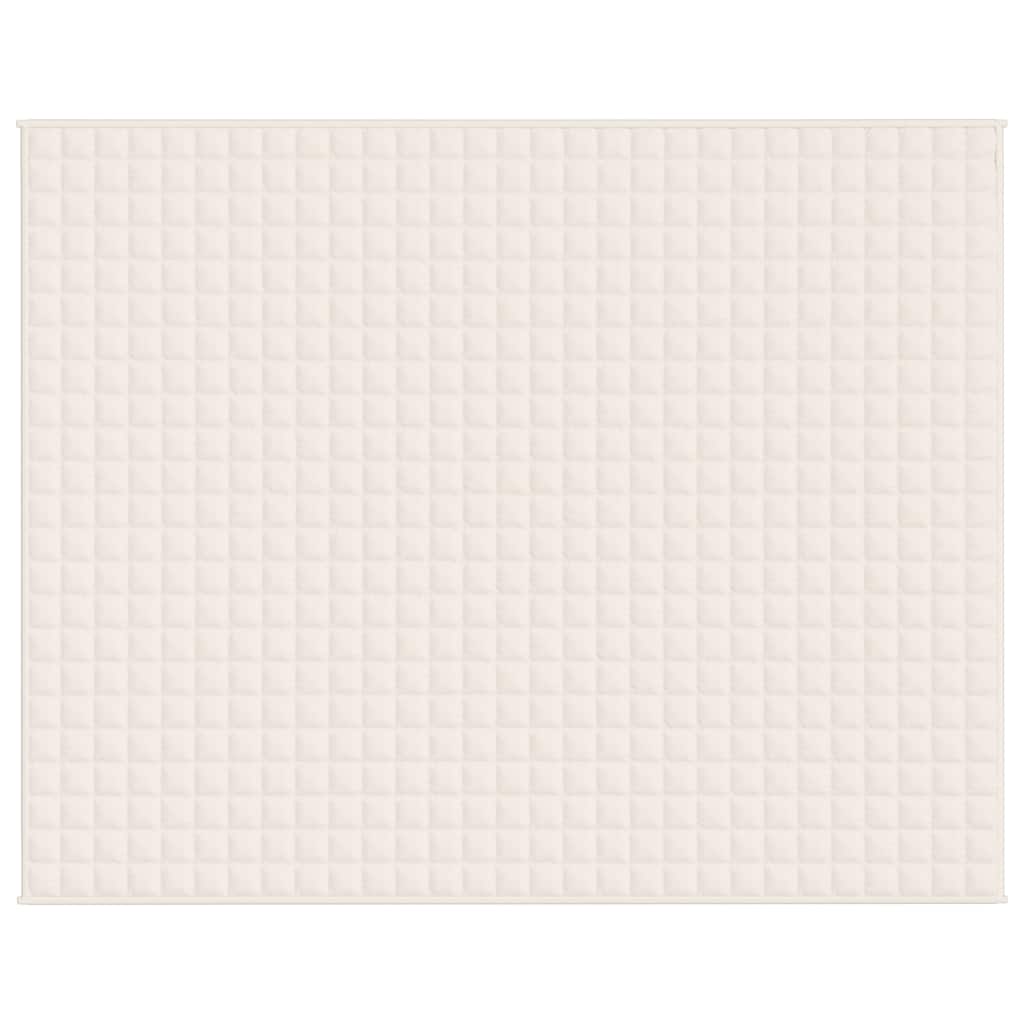 Manta pesada 15 kg 235x290 cm tecido creme-claro