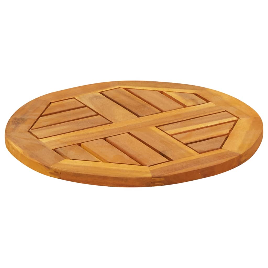 Tampo de mesa redondo ø40x2 cm madeira de acácia maciça