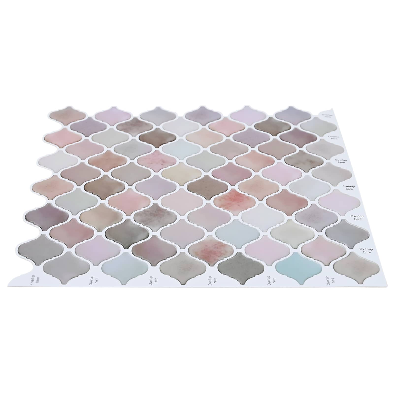 Azulejo lanturn 10 unid. bege 27 x 27 cm poliuretano e PET