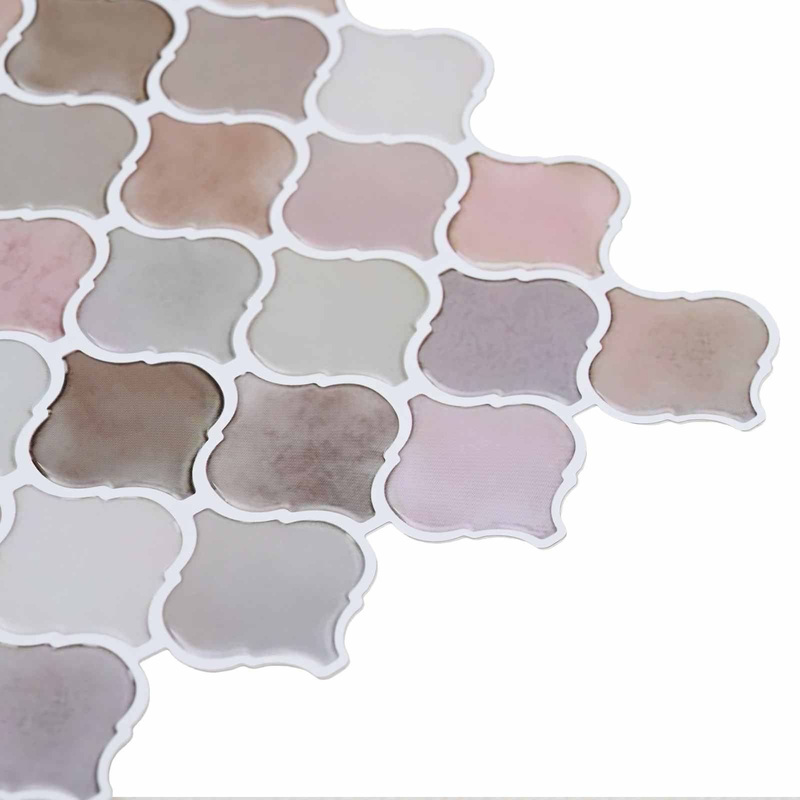 Azulejo lanturn 10 unid. bege 27 x 27 cm poliuretano e PET
