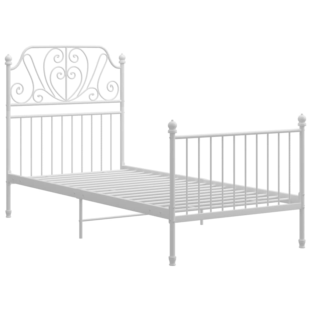 Estrutura de cama metal 90x200 cm branco
