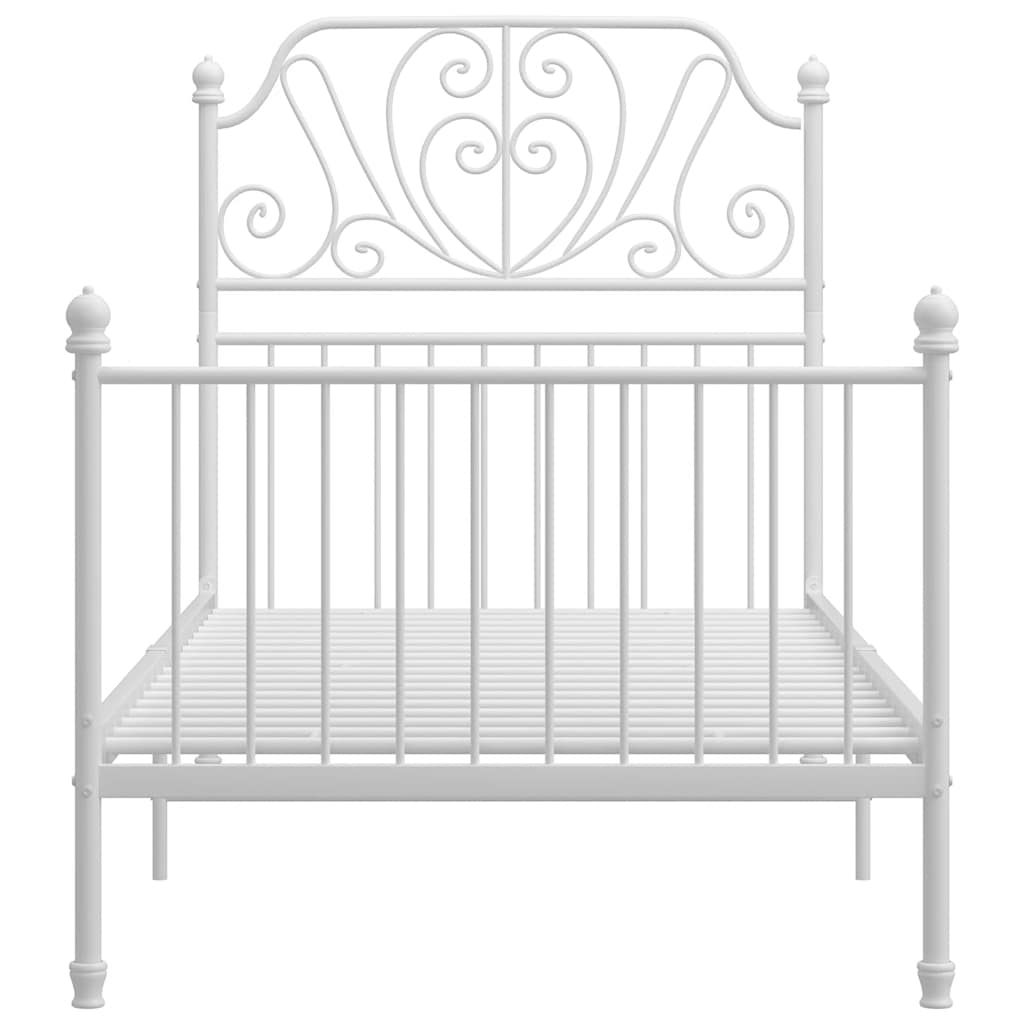 Estrutura de cama metal 90x200 cm branco