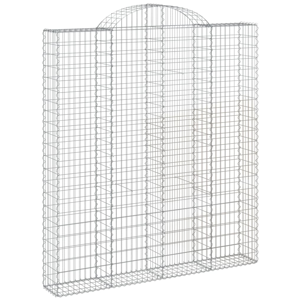 Cestos gabião arqueados 6pcs 200x30x220/240cm ferro galvanizado