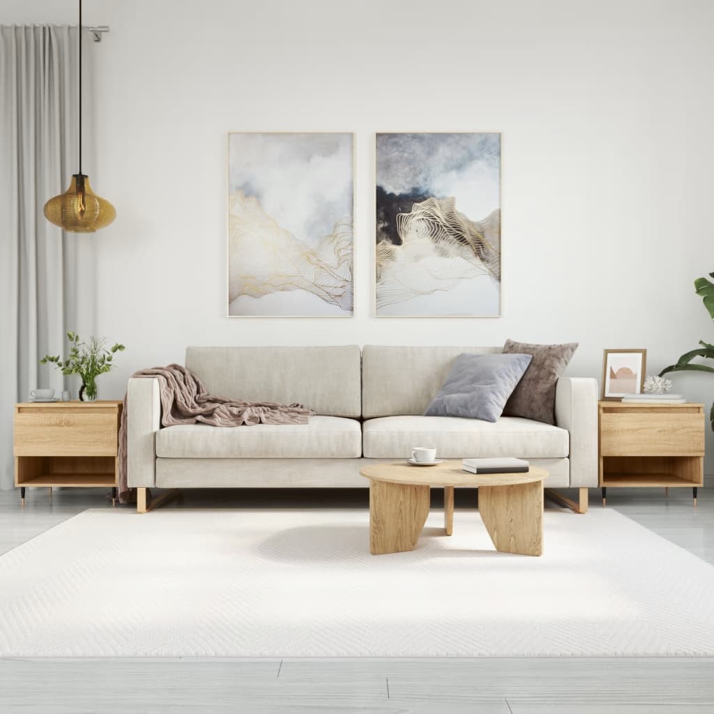 Mesas de centro 2 pcs 50x46x50cm deriv. madeira carvalho sonoma