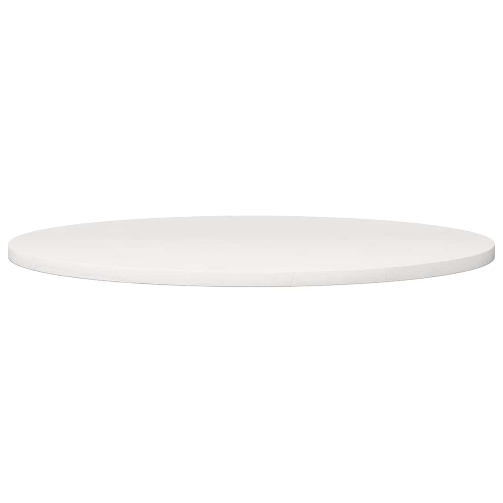 Tampo de mesa redondo ø80x3 cm madeira de pinho maciça branco
