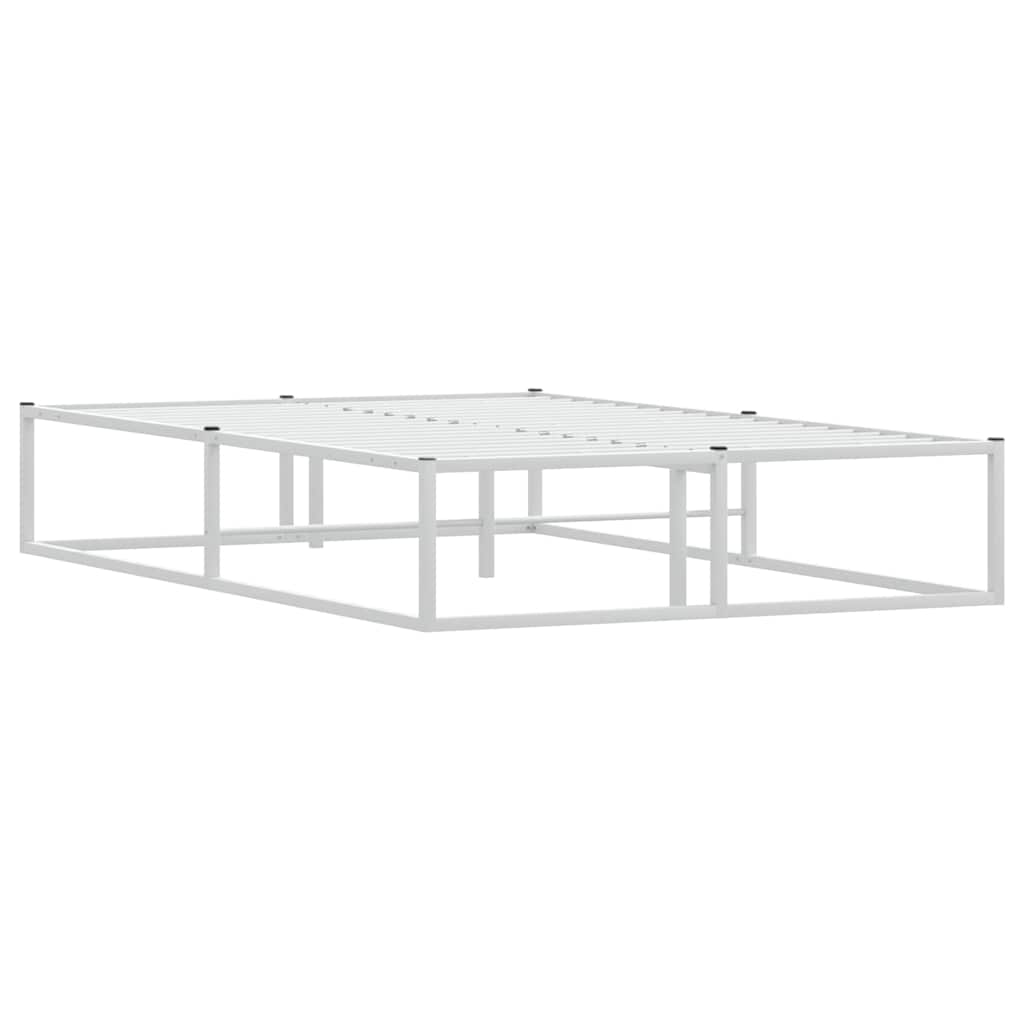 Estrutura de cama sem colchão branco 120x200 cm metal