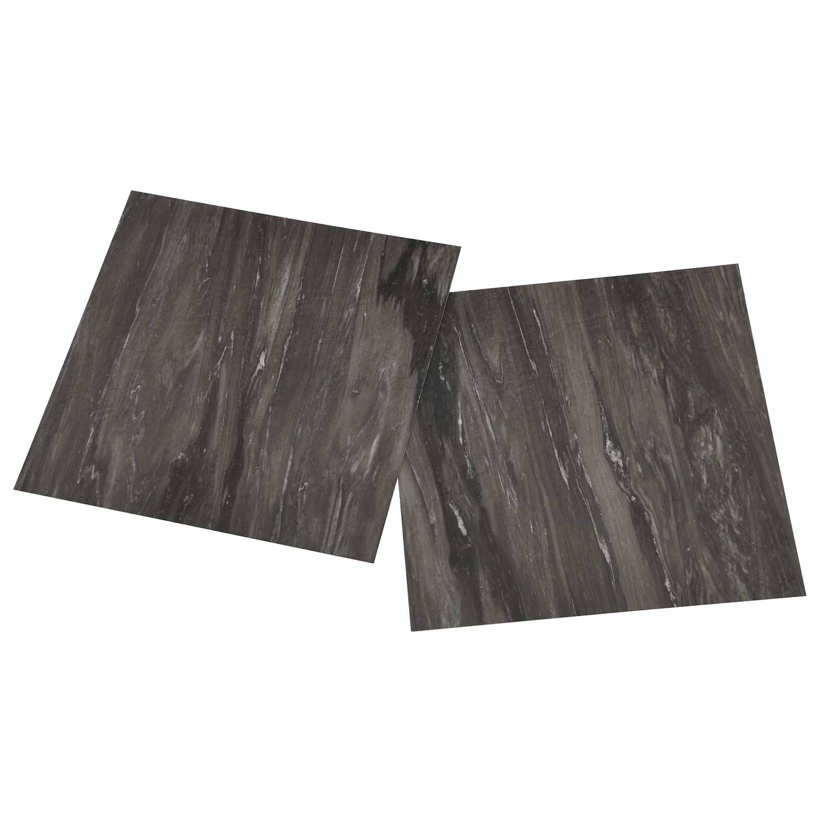 Pranchas de piso autoadesivo cinzento-escuro 30,5 x 30,5 cm