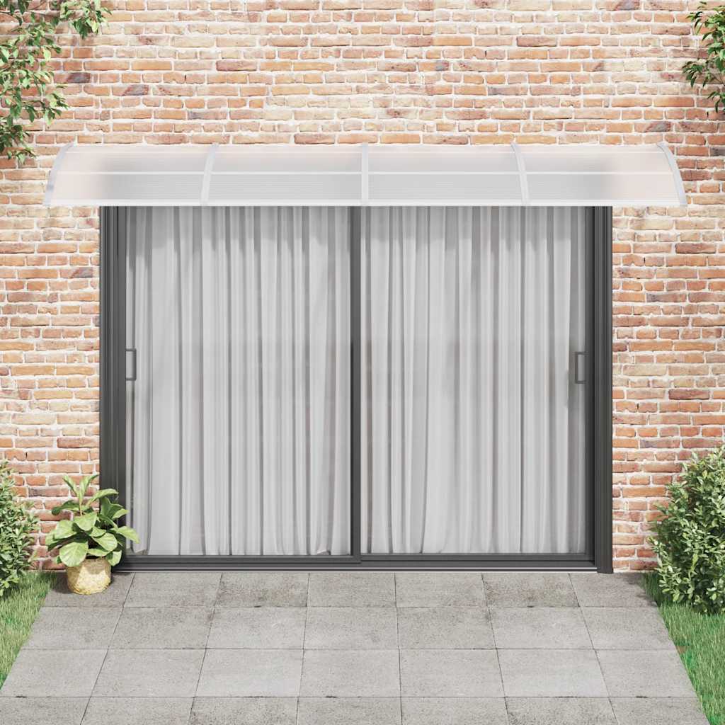 Cobertura de porta cinza 350x100 cm policarbonato