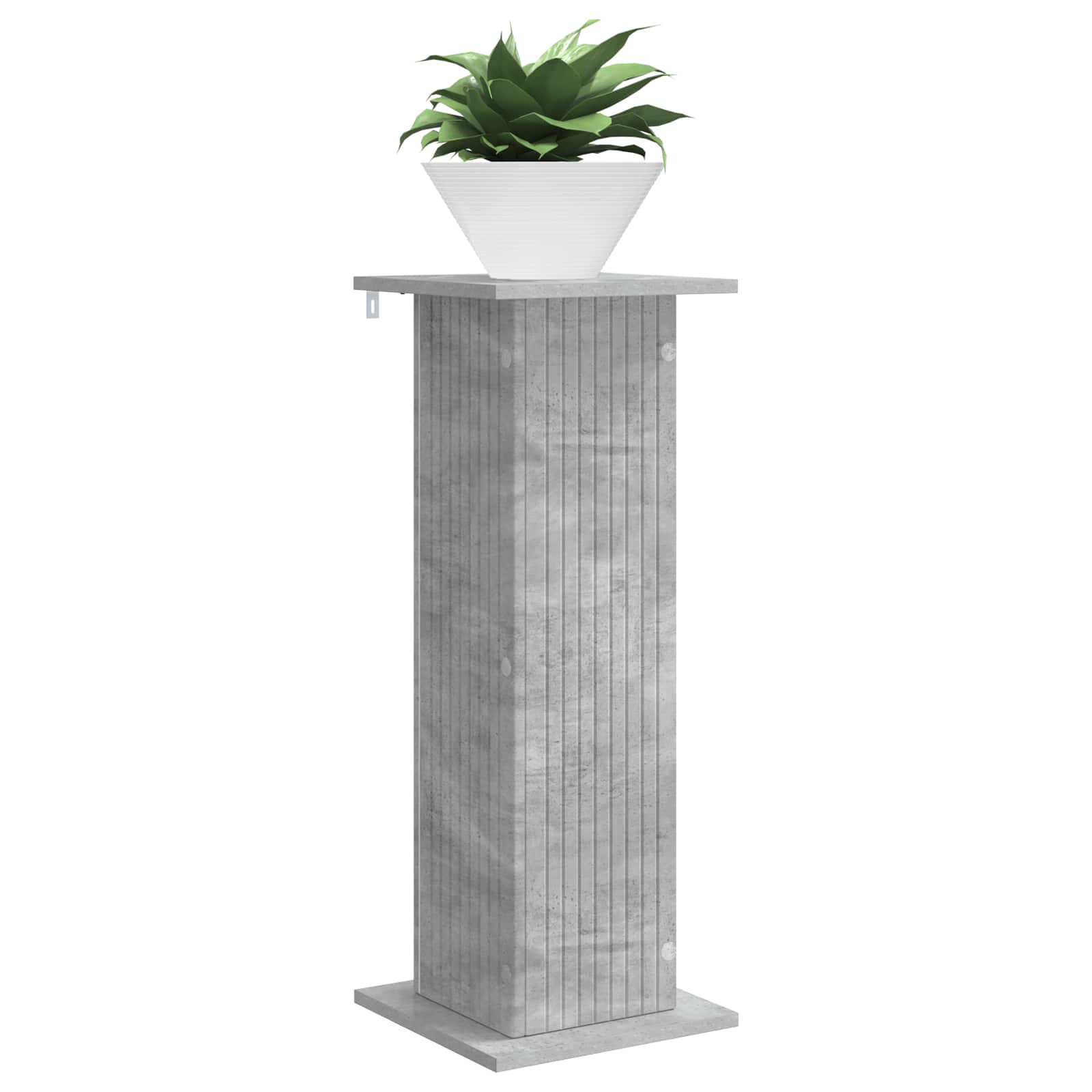 Suporte para plantas 2 unid. cinzento cimento