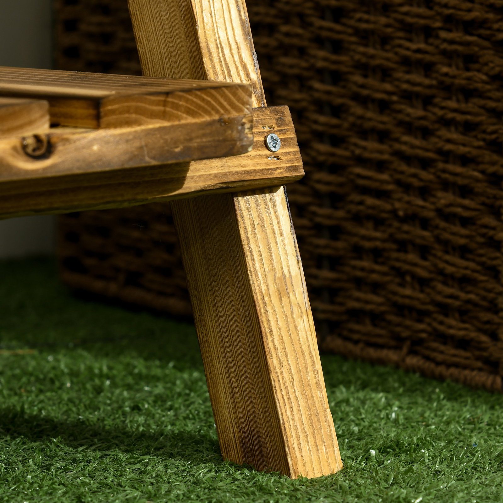 Suporte para plantas de 3 níveis dobrável para interior e exterior 60x37x93 cm madeira