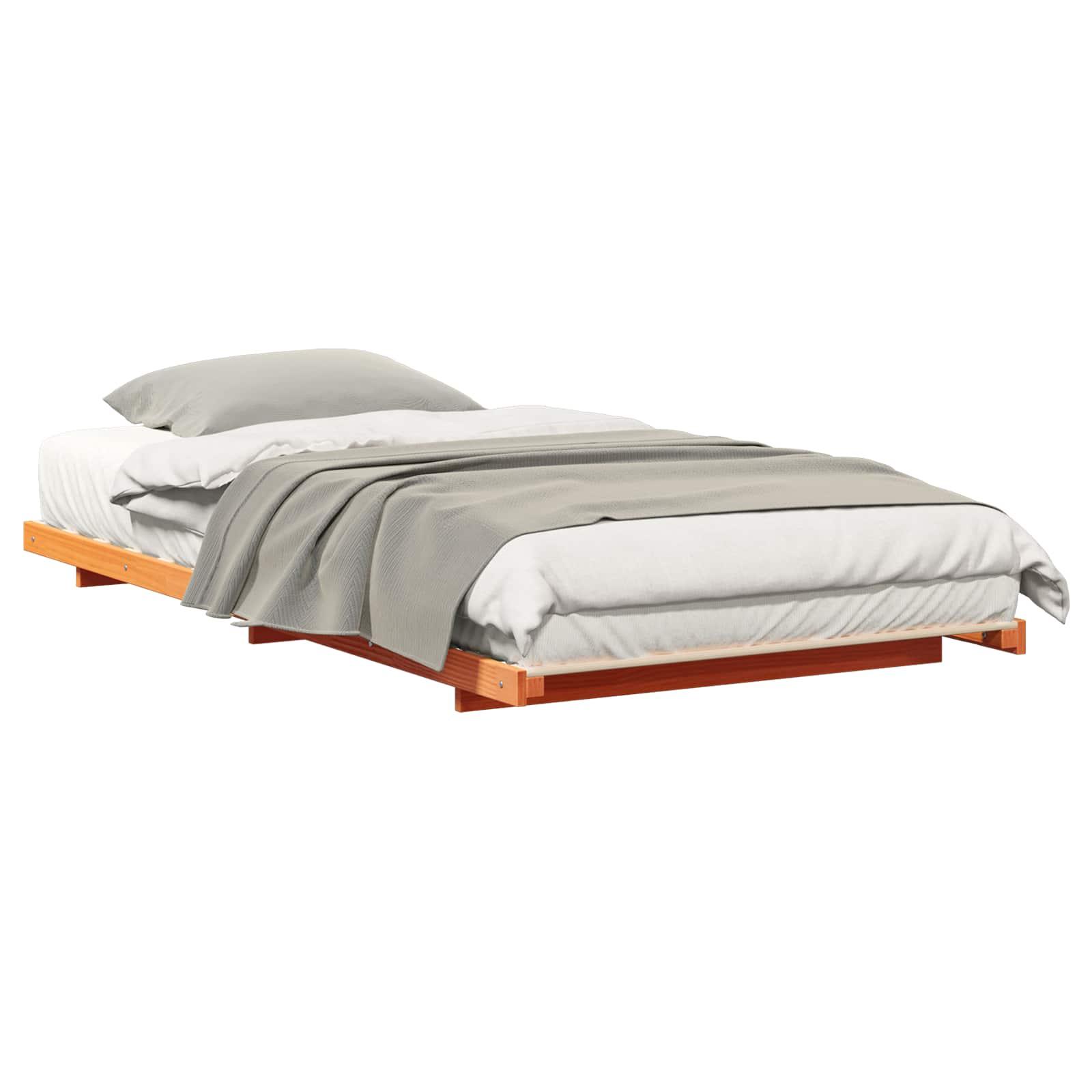 Estrutura da cama marrom cera 90 x 220 cm