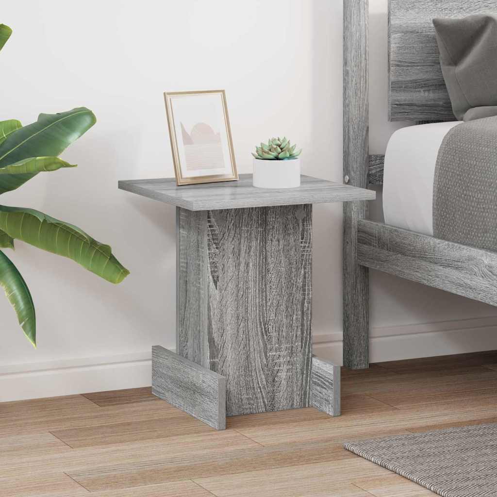 Mesa de apoio cinza sonoma 35,5 x 35 x 40 cm