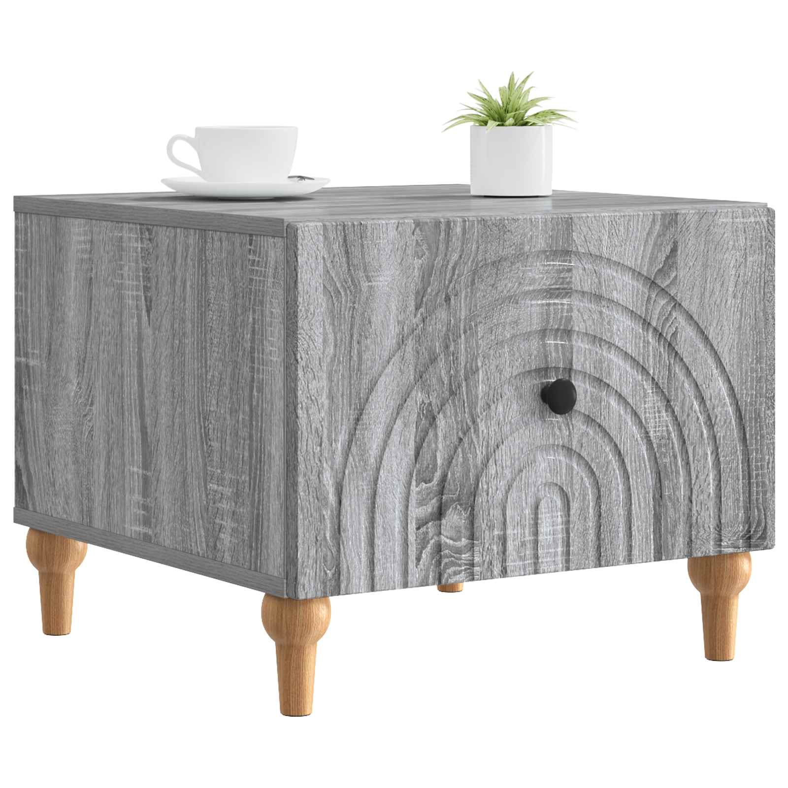 Mesa de centro com gaveta sonoma cinzento 49 x 50 x 40 cm