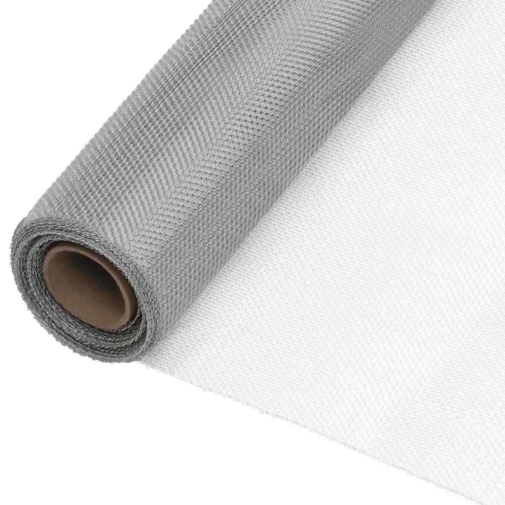 Rede de malha 60x1000 cm aço inoxidável prateado